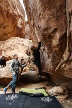 Bouldering in Hueco Tanks on 03/10/2019 with Blue Lizard Climbing and Yoga

Filename: SRM_20190310_1504091.jpg
Aperture: f/5.6
Shutter Speed: 1/250
Body: Canon EOS-1D Mark II
Lens: Canon EF 16-35mm f/2.8 L