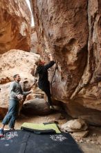 Bouldering in Hueco Tanks on 03/10/2019 with Blue Lizard Climbing and Yoga

Filename: SRM_20190310_1504180.jpg
Aperture: f/5.6
Shutter Speed: 1/200
Body: Canon EOS-1D Mark II
Lens: Canon EF 16-35mm f/2.8 L