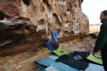 Bouldering in Hueco Tanks on 03/15/2019 with Blue Lizard Climbing and Yoga

Filename: SRM_20190315_0851320.jpg
Aperture: f/5.6
Shutter Speed: 1/160
Body: Canon EOS-1D Mark II
Lens: Canon EF 16-35mm f/2.8 L