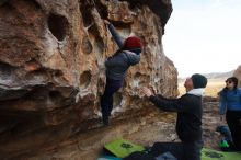 Bouldering in Hueco Tanks on 03/15/2019 with Blue Lizard Climbing and Yoga

Filename: SRM_20190315_0856530.jpg
Aperture: f/5.6
Shutter Speed: 1/400
Body: Canon EOS-1D Mark II
Lens: Canon EF 16-35mm f/2.8 L