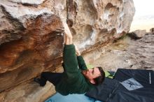 Bouldering in Hueco Tanks on 03/15/2019 with Blue Lizard Climbing and Yoga

Filename: SRM_20190315_0902350.jpg
Aperture: f/5.6
Shutter Speed: 1/100
Body: Canon EOS-1D Mark II
Lens: Canon EF 16-35mm f/2.8 L