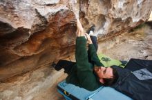 Bouldering in Hueco Tanks on 03/15/2019 with Blue Lizard Climbing and Yoga

Filename: SRM_20190315_0902360.jpg
Aperture: f/5.6
Shutter Speed: 1/125
Body: Canon EOS-1D Mark II
Lens: Canon EF 16-35mm f/2.8 L