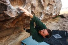 Bouldering in Hueco Tanks on 03/15/2019 with Blue Lizard Climbing and Yoga

Filename: SRM_20190315_0902370.jpg
Aperture: f/5.6
Shutter Speed: 1/125
Body: Canon EOS-1D Mark II
Lens: Canon EF 16-35mm f/2.8 L