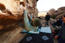 Bouldering in Hueco Tanks on 03/15/2019 with Blue Lizard Climbing and Yoga

Filename: SRM_20190315_0904060.jpg
Aperture: f/5.6
Shutter Speed: 1/250
Body: Canon EOS-1D Mark II
Lens: Canon EF 16-35mm f/2.8 L