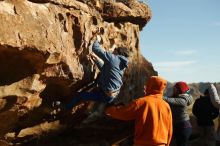 Bouldering in Hueco Tanks on 03/15/2019 with Blue Lizard Climbing and Yoga

Filename: SRM_20190315_0907570.jpg
Aperture: f/2.8
Shutter Speed: 1/2500
Body: Canon EOS-1D Mark II
Lens: Canon EF 50mm f/1.8 II