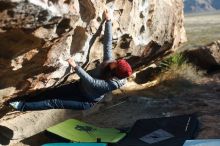 Bouldering in Hueco Tanks on 03/15/2019 with Blue Lizard Climbing and Yoga

Filename: SRM_20190315_0911330.jpg
Aperture: f/2.8
Shutter Speed: 1/1250
Body: Canon EOS-1D Mark II
Lens: Canon EF 50mm f/1.8 II