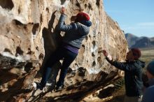 Bouldering in Hueco Tanks on 03/15/2019 with Blue Lizard Climbing and Yoga

Filename: SRM_20190315_0911490.jpg
Aperture: f/2.8
Shutter Speed: 1/2500
Body: Canon EOS-1D Mark II
Lens: Canon EF 50mm f/1.8 II