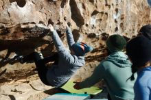 Bouldering in Hueco Tanks on 03/15/2019 with Blue Lizard Climbing and Yoga

Filename: SRM_20190315_0913030.jpg
Aperture: f/2.8
Shutter Speed: 1/2500
Body: Canon EOS-1D Mark II
Lens: Canon EF 50mm f/1.8 II