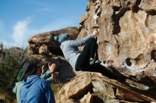 Bouldering in Hueco Tanks on 03/15/2019 with Blue Lizard Climbing and Yoga

Filename: SRM_20190315_0913320.jpg
Aperture: f/2.8
Shutter Speed: 1/3200
Body: Canon EOS-1D Mark II
Lens: Canon EF 50mm f/1.8 II