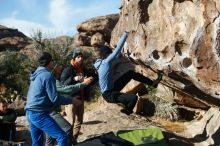 Bouldering in Hueco Tanks on 03/15/2019 with Blue Lizard Climbing and Yoga

Filename: SRM_20190315_0915200.jpg
Aperture: f/2.8
Shutter Speed: 1/2500
Body: Canon EOS-1D Mark II
Lens: Canon EF 50mm f/1.8 II