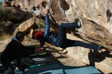 Bouldering in Hueco Tanks on 03/15/2019 with Blue Lizard Climbing and Yoga

Filename: SRM_20190315_0923040.jpg
Aperture: f/4.0
Shutter Speed: 1/800
Body: Canon EOS-1D Mark II
Lens: Canon EF 50mm f/1.8 II