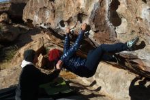 Bouldering in Hueco Tanks on 03/15/2019 with Blue Lizard Climbing and Yoga

Filename: SRM_20190315_0923130.jpg
Aperture: f/4.0
Shutter Speed: 1/800
Body: Canon EOS-1D Mark II
Lens: Canon EF 50mm f/1.8 II