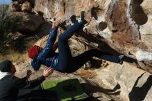 Bouldering in Hueco Tanks on 03/15/2019 with Blue Lizard Climbing and Yoga

Filename: SRM_20190315_0923420.jpg
Aperture: f/4.0
Shutter Speed: 1/800
Body: Canon EOS-1D Mark II
Lens: Canon EF 50mm f/1.8 II