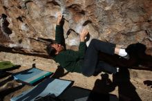Bouldering in Hueco Tanks on 03/15/2019 with Blue Lizard Climbing and Yoga

Filename: SRM_20190315_0940040.jpg
Aperture: f/4.0
Shutter Speed: 1/1000
Body: Canon EOS-1D Mark II
Lens: Canon EF 16-35mm f/2.8 L
