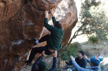 Bouldering in Hueco Tanks on 03/15/2019 with Blue Lizard Climbing and Yoga

Filename: SRM_20190315_1002220.jpg
Aperture: f/2.8
Shutter Speed: 1/800
Body: Canon EOS-1D Mark II
Lens: Canon EF 50mm f/1.8 II