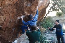 Bouldering in Hueco Tanks on 03/15/2019 with Blue Lizard Climbing and Yoga

Filename: SRM_20190315_1008110.jpg
Aperture: f/4.0
Shutter Speed: 1/250
Body: Canon EOS-1D Mark II
Lens: Canon EF 50mm f/1.8 II
