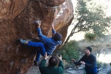 Bouldering in Hueco Tanks on 03/15/2019 with Blue Lizard Climbing and Yoga

Filename: SRM_20190315_1008140.jpg
Aperture: f/4.0
Shutter Speed: 1/320
Body: Canon EOS-1D Mark II
Lens: Canon EF 50mm f/1.8 II
