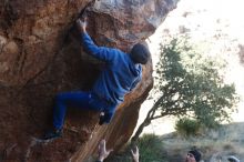 Bouldering in Hueco Tanks on 03/15/2019 with Blue Lizard Climbing and Yoga

Filename: SRM_20190315_1008280.jpg
Aperture: f/4.0
Shutter Speed: 1/500
Body: Canon EOS-1D Mark II
Lens: Canon EF 50mm f/1.8 II