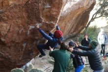 Bouldering in Hueco Tanks on 03/15/2019 with Blue Lizard Climbing and Yoga

Filename: SRM_20190315_1034440.jpg
Aperture: f/4.0
Shutter Speed: 1/320
Body: Canon EOS-1D Mark II
Lens: Canon EF 50mm f/1.8 II