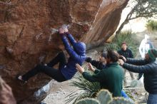 Bouldering in Hueco Tanks on 03/15/2019 with Blue Lizard Climbing and Yoga

Filename: SRM_20190315_1036250.jpg
Aperture: f/4.0
Shutter Speed: 1/400
Body: Canon EOS-1D Mark II
Lens: Canon EF 50mm f/1.8 II