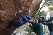 Bouldering in Hueco Tanks on 03/15/2019 with Blue Lizard Climbing and Yoga

Filename: SRM_20190315_1036280.jpg
Aperture: f/4.0
Shutter Speed: 1/400
Body: Canon EOS-1D Mark II
Lens: Canon EF 50mm f/1.8 II
