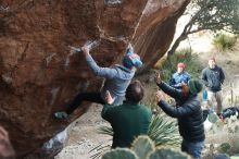 Bouldering in Hueco Tanks on 03/15/2019 with Blue Lizard Climbing and Yoga

Filename: SRM_20190315_1039150.jpg
Aperture: f/4.0
Shutter Speed: 1/500
Body: Canon EOS-1D Mark II
Lens: Canon EF 50mm f/1.8 II
