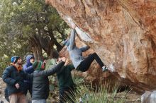 Bouldering in Hueco Tanks on 03/15/2019 with Blue Lizard Climbing and Yoga

Filename: SRM_20190315_1049040.jpg
Aperture: f/4.0
Shutter Speed: 1/640
Body: Canon EOS-1D Mark II
Lens: Canon EF 50mm f/1.8 II