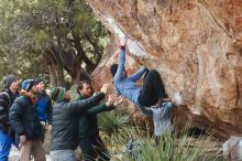 Bouldering in Hueco Tanks on 03/15/2019 with Blue Lizard Climbing and Yoga

Filename: SRM_20190315_1051100.jpg
Aperture: f/4.0
Shutter Speed: 1/640
Body: Canon EOS-1D Mark II
Lens: Canon EF 50mm f/1.8 II