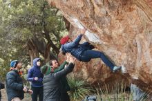 Bouldering in Hueco Tanks on 03/15/2019 with Blue Lizard Climbing and Yoga

Filename: SRM_20190315_1055040.jpg
Aperture: f/4.0
Shutter Speed: 1/640
Body: Canon EOS-1D Mark II
Lens: Canon EF 50mm f/1.8 II