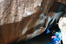 Bouldering in Hueco Tanks on 03/15/2019 with Blue Lizard Climbing and Yoga

Filename: SRM_20190315_1223580.jpg
Aperture: f/5.6
Shutter Speed: 1/250
Body: Canon EOS-1D Mark II
Lens: Canon EF 16-35mm f/2.8 L