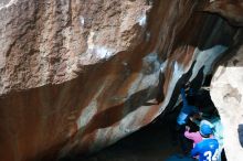 Bouldering in Hueco Tanks on 03/15/2019 with Blue Lizard Climbing and Yoga

Filename: SRM_20190315_1224160.jpg
Aperture: f/5.6
Shutter Speed: 1/250
Body: Canon EOS-1D Mark II
Lens: Canon EF 16-35mm f/2.8 L