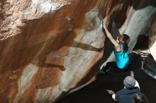 Bouldering in Hueco Tanks on 03/15/2019 with Blue Lizard Climbing and Yoga

Filename: SRM_20190315_1244050.jpg
Aperture: f/5.6
Shutter Speed: 1/250
Body: Canon EOS-1D Mark II
Lens: Canon EF 50mm f/1.8 II