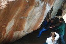 Bouldering in Hueco Tanks on 03/15/2019 with Blue Lizard Climbing and Yoga

Filename: SRM_20190315_1250340.jpg
Aperture: f/5.6
Shutter Speed: 1/250
Body: Canon EOS-1D Mark II
Lens: Canon EF 50mm f/1.8 II