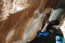 Bouldering in Hueco Tanks on 03/15/2019 with Blue Lizard Climbing and Yoga

Filename: SRM_20190315_1250550.jpg
Aperture: f/5.6
Shutter Speed: 1/250
Body: Canon EOS-1D Mark II
Lens: Canon EF 50mm f/1.8 II