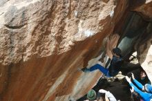 Bouldering in Hueco Tanks on 03/15/2019 with Blue Lizard Climbing and Yoga

Filename: SRM_20190315_1251390.jpg
Aperture: f/5.6
Shutter Speed: 1/250
Body: Canon EOS-1D Mark II
Lens: Canon EF 50mm f/1.8 II