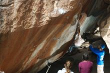 Bouldering in Hueco Tanks on 03/15/2019 with Blue Lizard Climbing and Yoga

Filename: SRM_20190315_1256400.jpg
Aperture: f/5.6
Shutter Speed: 1/250
Body: Canon EOS-1D Mark II
Lens: Canon EF 50mm f/1.8 II