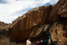 Bouldering in Hueco Tanks on 03/15/2019 with Blue Lizard Climbing and Yoga

Filename: SRM_20190315_1313060.jpg
Aperture: f/8.0
Shutter Speed: 1/250
Body: Canon EOS-1D Mark II
Lens: Canon EF 16-35mm f/2.8 L