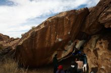 Bouldering in Hueco Tanks on 03/15/2019 with Blue Lizard Climbing and Yoga

Filename: SRM_20190315_1313210.jpg
Aperture: f/8.0
Shutter Speed: 1/250
Body: Canon EOS-1D Mark II
Lens: Canon EF 16-35mm f/2.8 L