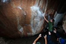 Bouldering in Hueco Tanks on 03/15/2019 with Blue Lizard Climbing and Yoga

Filename: SRM_20190315_1316200.jpg
Aperture: f/8.0
Shutter Speed: 1/250
Body: Canon EOS-1D Mark II
Lens: Canon EF 16-35mm f/2.8 L