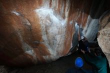 Bouldering in Hueco Tanks on 03/15/2019 with Blue Lizard Climbing and Yoga

Filename: SRM_20190315_1320290.jpg
Aperture: f/8.0
Shutter Speed: 1/250
Body: Canon EOS-1D Mark II
Lens: Canon EF 16-35mm f/2.8 L