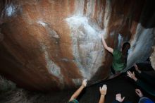 Bouldering in Hueco Tanks on 03/15/2019 with Blue Lizard Climbing and Yoga

Filename: SRM_20190315_1322310.jpg
Aperture: f/8.0
Shutter Speed: 1/250
Body: Canon EOS-1D Mark II
Lens: Canon EF 16-35mm f/2.8 L