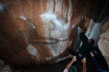 Bouldering in Hueco Tanks on 03/15/2019 with Blue Lizard Climbing and Yoga

Filename: SRM_20190315_1323140.jpg
Aperture: f/8.0
Shutter Speed: 1/250
Body: Canon EOS-1D Mark II
Lens: Canon EF 16-35mm f/2.8 L