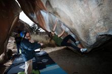 Bouldering in Hueco Tanks on 03/15/2019 with Blue Lizard Climbing and Yoga

Filename: SRM_20190315_1328200.jpg
Aperture: f/8.0
Shutter Speed: 1/250
Body: Canon EOS-1D Mark II
Lens: Canon EF 16-35mm f/2.8 L