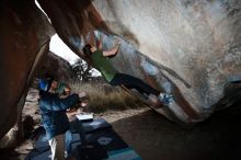 Bouldering in Hueco Tanks on 03/15/2019 with Blue Lizard Climbing and Yoga

Filename: SRM_20190315_1328280.jpg
Aperture: f/8.0
Shutter Speed: 1/250
Body: Canon EOS-1D Mark II
Lens: Canon EF 16-35mm f/2.8 L