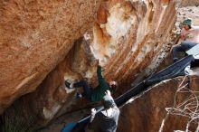 Bouldering in Hueco Tanks on 03/15/2019 with Blue Lizard Climbing and Yoga

Filename: SRM_20190315_1347270.jpg
Aperture: f/5.6
Shutter Speed: 1/400
Body: Canon EOS-1D Mark II
Lens: Canon EF 16-35mm f/2.8 L