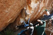 Bouldering in Hueco Tanks on 03/15/2019 with Blue Lizard Climbing and Yoga

Filename: SRM_20190315_1348580.jpg
Aperture: f/5.6
Shutter Speed: 1/400
Body: Canon EOS-1D Mark II
Lens: Canon EF 16-35mm f/2.8 L