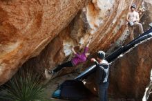 Bouldering in Hueco Tanks on 03/15/2019 with Blue Lizard Climbing and Yoga

Filename: SRM_20190315_1357290.jpg
Aperture: f/5.6
Shutter Speed: 1/320
Body: Canon EOS-1D Mark II
Lens: Canon EF 16-35mm f/2.8 L
