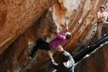 Bouldering in Hueco Tanks on 03/15/2019 with Blue Lizard Climbing and Yoga

Filename: SRM_20190315_1357470.jpg
Aperture: f/5.6
Shutter Speed: 1/500
Body: Canon EOS-1D Mark II
Lens: Canon EF 16-35mm f/2.8 L