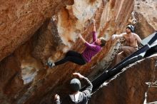 Bouldering in Hueco Tanks on 03/15/2019 with Blue Lizard Climbing and Yoga

Filename: SRM_20190315_1357560.jpg
Aperture: f/5.6
Shutter Speed: 1/500
Body: Canon EOS-1D Mark II
Lens: Canon EF 16-35mm f/2.8 L