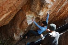 Bouldering in Hueco Tanks on 03/15/2019 with Blue Lizard Climbing and Yoga

Filename: SRM_20190315_1358550.jpg
Aperture: f/5.6
Shutter Speed: 1/400
Body: Canon EOS-1D Mark II
Lens: Canon EF 16-35mm f/2.8 L